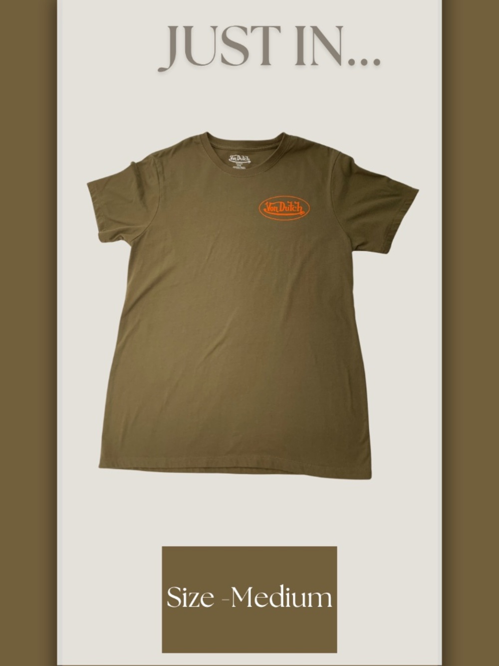 Von Dutch Short Sleeve Logo Tee Unisex M Casual Streetwear